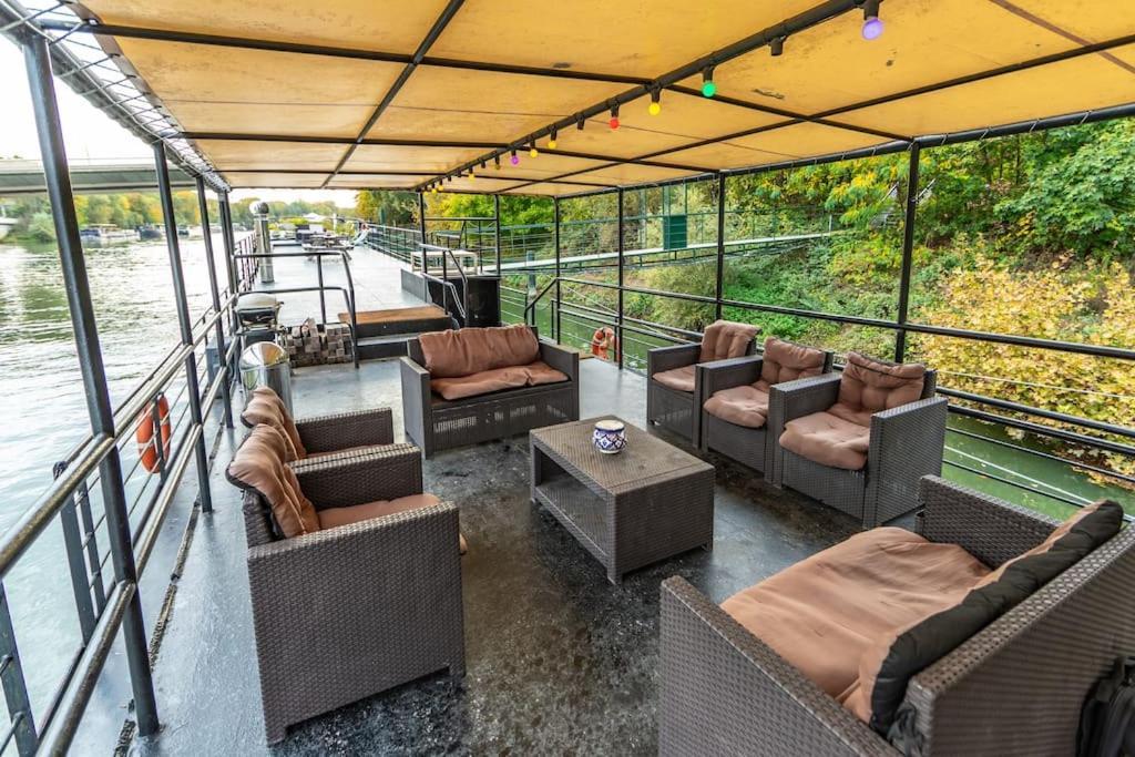 Grande Peniche 4 Ch - 10 Pers -Paris - Ile De Puteaux- Terrasses Villa Buitenkant foto