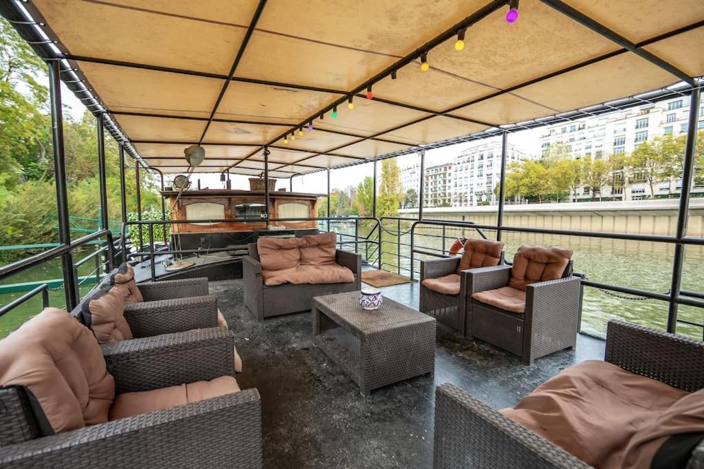 Grande Peniche 4 Ch - 10 Pers -Paris - Ile De Puteaux- Terrasses Villa Buitenkant foto
