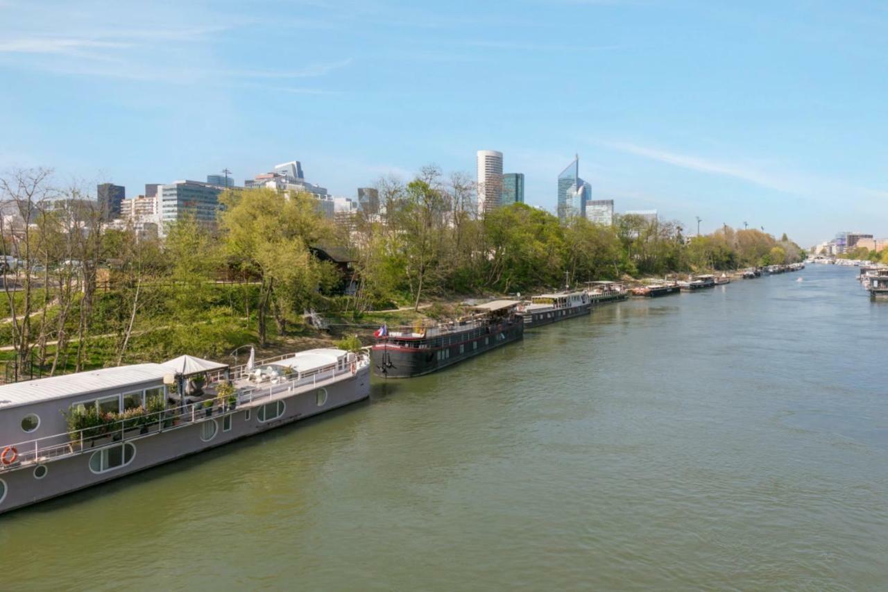 Grande Peniche 4 Ch - 10 Pers -Paris - Ile De Puteaux- Terrasses Villa Buitenkant foto